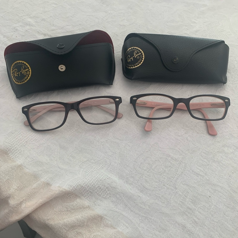 Ray-Ban Black and Pink Eyeglasses Set 2 sets